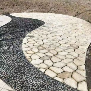 绵阳 黄金麻冰裂缝室外铺装效果完美展示