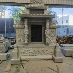 绵阳 芝麻灰高档墓碑、土墓，一套也支持定做