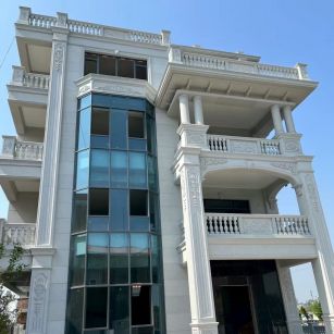 绵阳 芝麻白花岗岩别墅外墙干挂效果展示