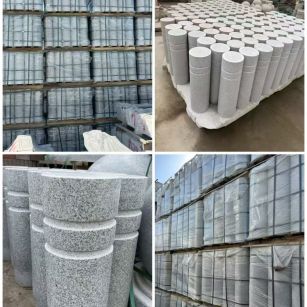 绵阳 芝麻白花岗岩挡车柱、隔离柱多少钱