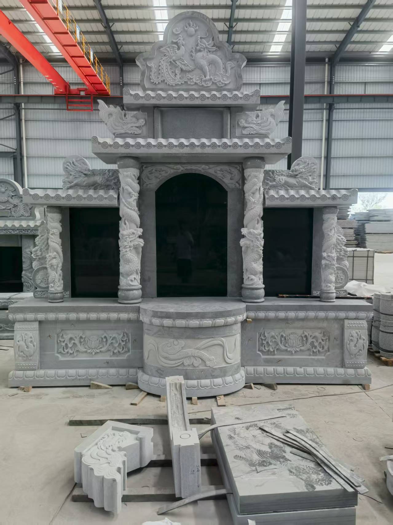 绵阳 芝麻灰高档墓碑，土墓，可定制