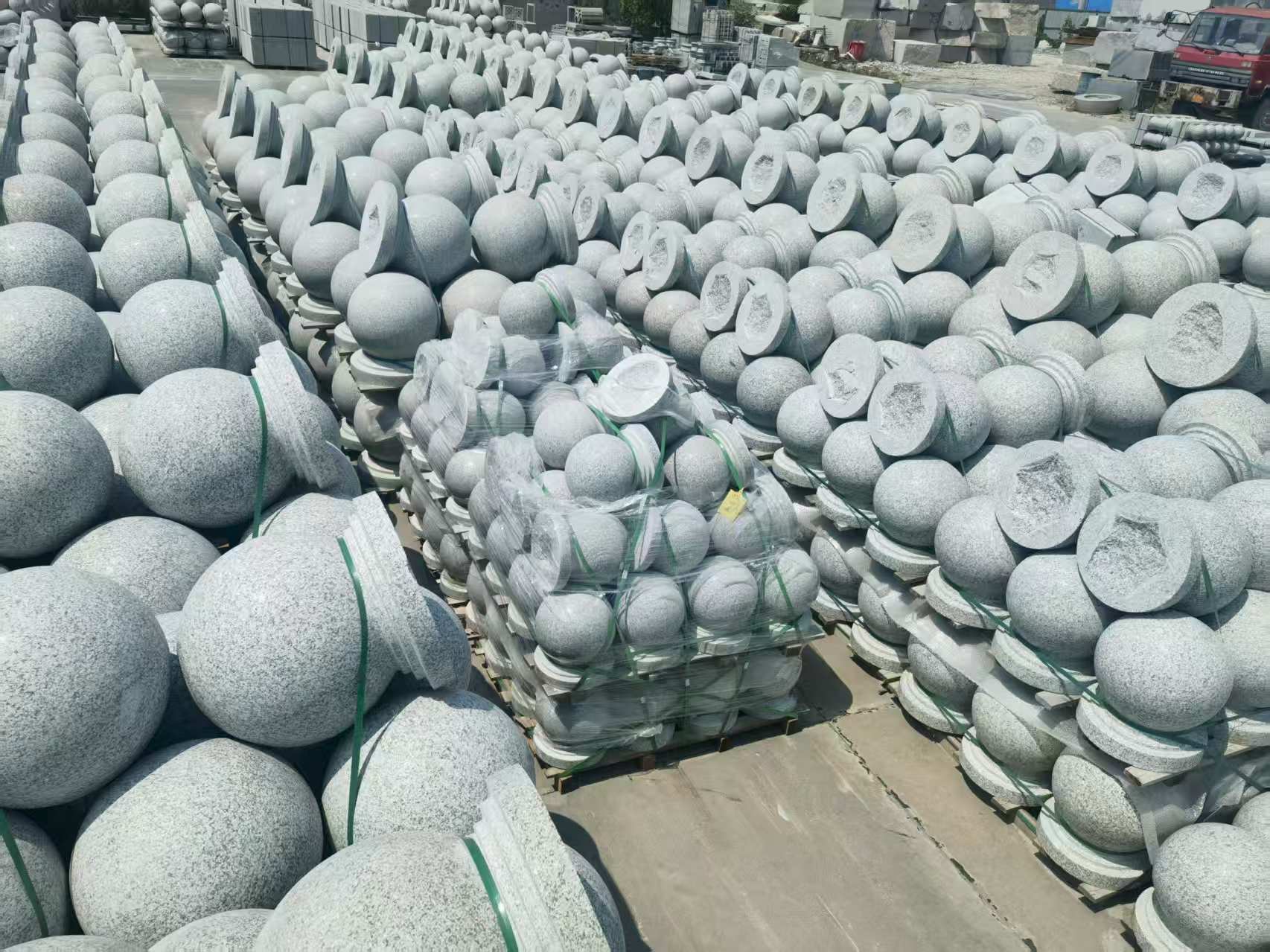 绵阳 花岗岩实心圆球，石球，挡车球，挡车石，车止石，路障石。